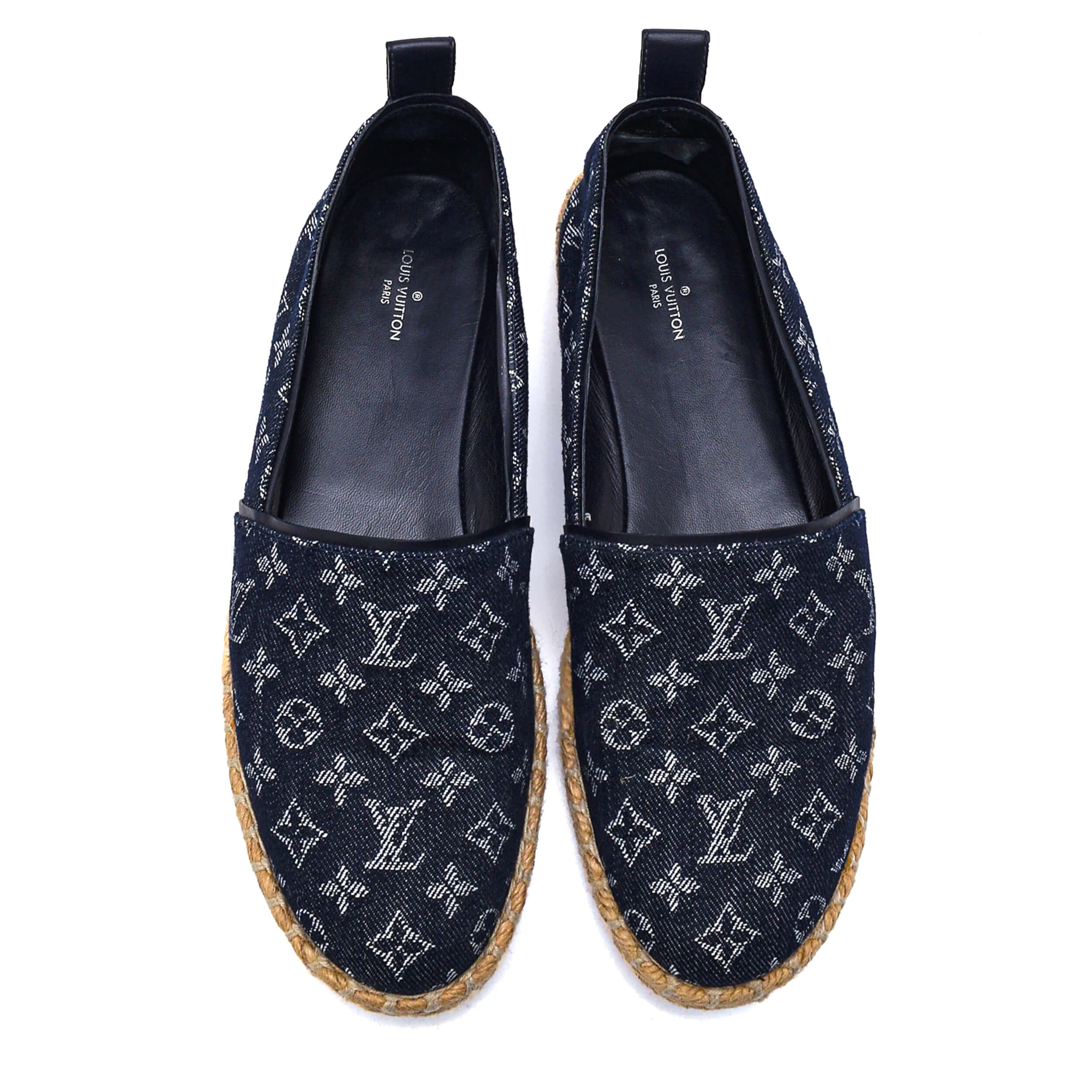 Louis Vuitton-Denim Monogram Waterfall Espadrille /38